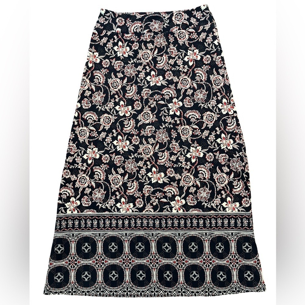 ❤️🤍💙 Talbots Maxi Skirt | Size XS | Floral | Red, White & Blue | Stretchy